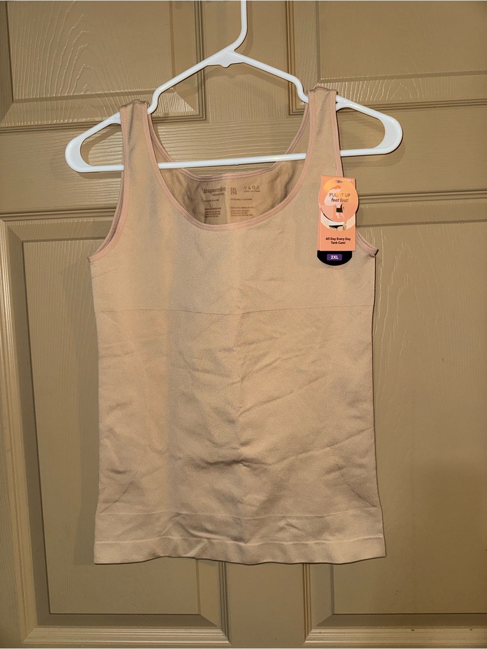 NWT - Shapermint Essentials All Day Every Day Tank Cami Beige (2XL)